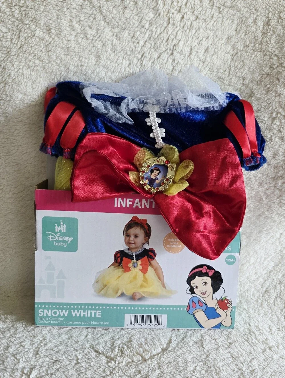 New Disney Baby Snow White Princes Costume Dress Infant Girls Size 12 - 18 Month